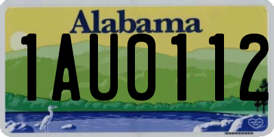 AL license plate 1AU0112