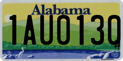 AL license plate 1AU0130