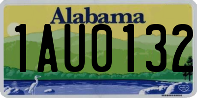 AL license plate 1AU0132