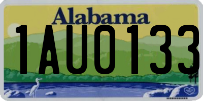 AL license plate 1AU0133