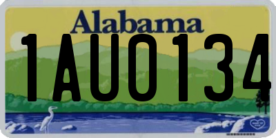 AL license plate 1AU0134