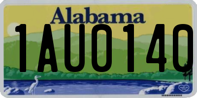 AL license plate 1AU0140