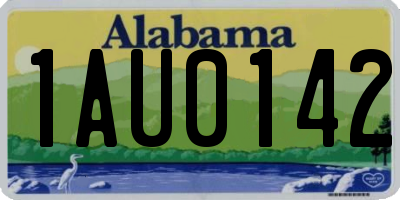 AL license plate 1AU0142