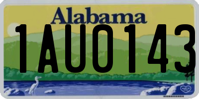 AL license plate 1AU0143