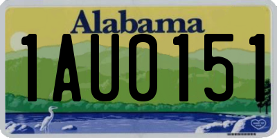 AL license plate 1AU0151