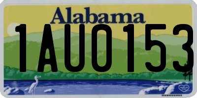 AL license plate 1AU0153