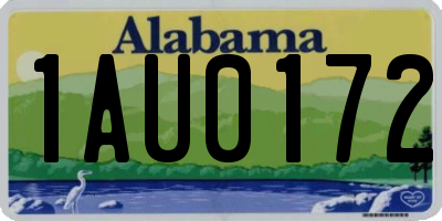 AL license plate 1AU0172