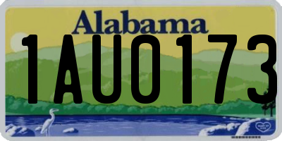 AL license plate 1AU0173