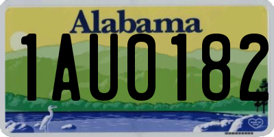 AL license plate 1AU0182