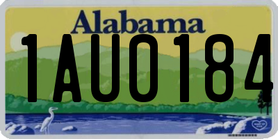 AL license plate 1AU0184