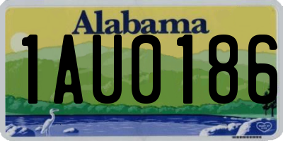 AL license plate 1AU0186