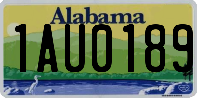 AL license plate 1AU0189