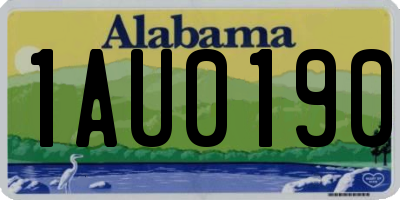 AL license plate 1AU0190