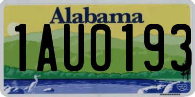AL license plate 1AU0193