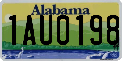 AL license plate 1AU0198