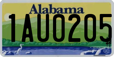 AL license plate 1AU0205