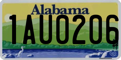 AL license plate 1AU0206