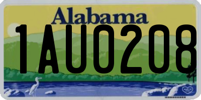 AL license plate 1AU0208