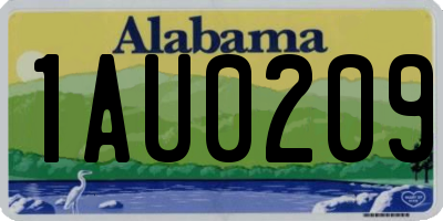 AL license plate 1AU0209