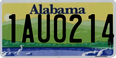 AL license plate 1AU0214