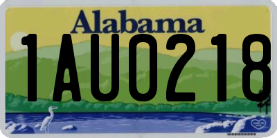 AL license plate 1AU0218
