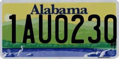 AL license plate 1AU0230