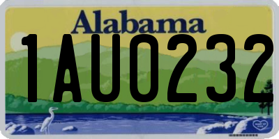 AL license plate 1AU0232