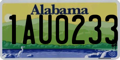 AL license plate 1AU0233
