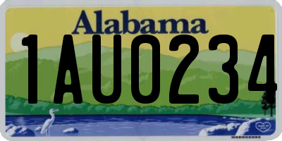 AL license plate 1AU0234