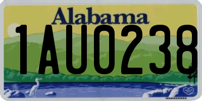 AL license plate 1AU0238
