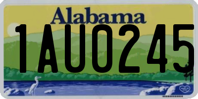 AL license plate 1AU0245