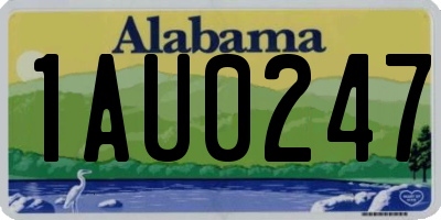 AL license plate 1AU0247