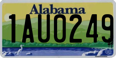 AL license plate 1AU0249