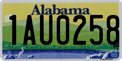 AL license plate 1AU0258