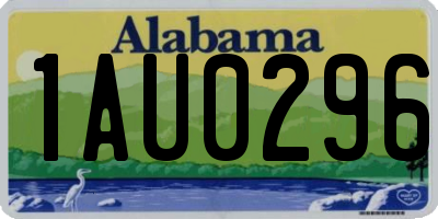 AL license plate 1AU0296