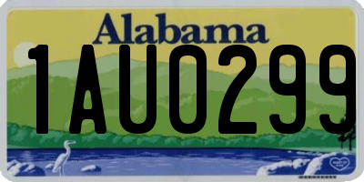 AL license plate 1AU0299
