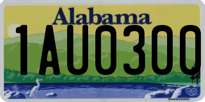 AL license plate 1AU0300