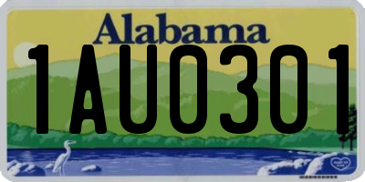 AL license plate 1AU0301