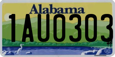 AL license plate 1AU0303