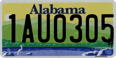 AL license plate 1AU0305