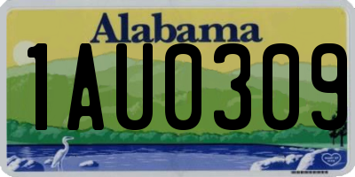 AL license plate 1AU0309