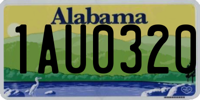 AL license plate 1AU0320