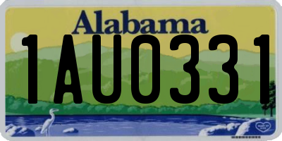 AL license plate 1AU0331