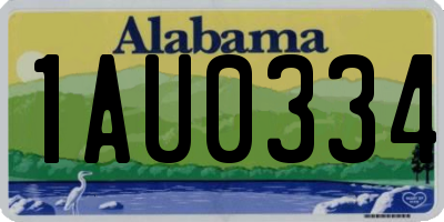 AL license plate 1AU0334