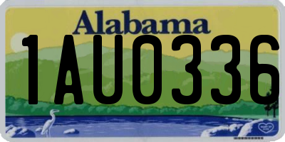 AL license plate 1AU0336