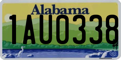AL license plate 1AU0338