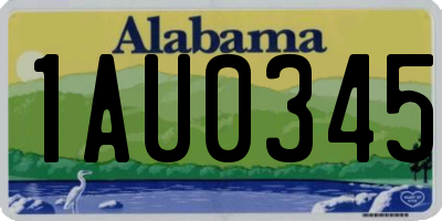 AL license plate 1AU0345