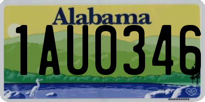 AL license plate 1AU0346