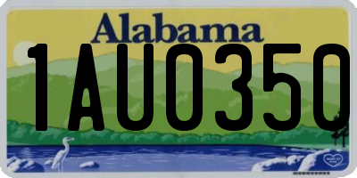 AL license plate 1AU0350