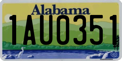 AL license plate 1AU0351